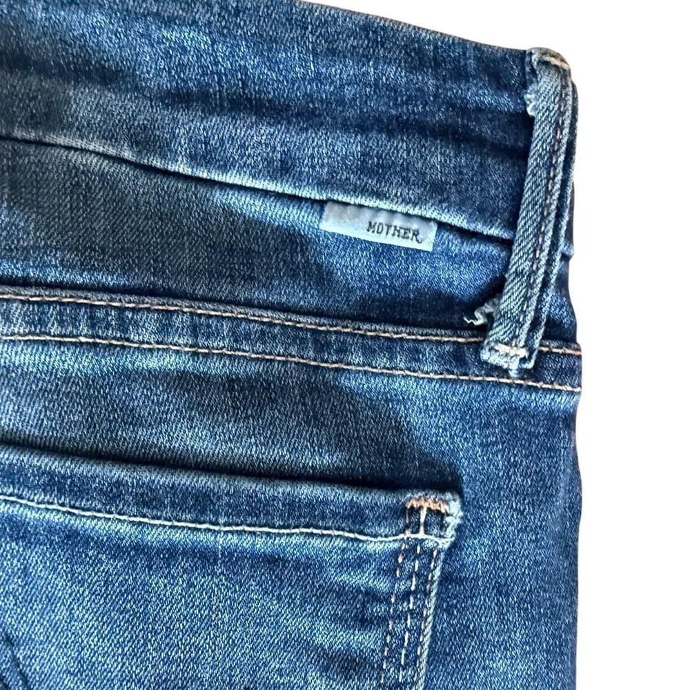 MOTHER The Looker Ankle Fray Dark Blue Jeans Size 26 - Picture 9 of 9